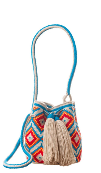 Mochila Blue/Orange Wayuu Mini Bag