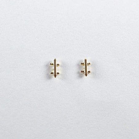 handmade 14K gold multi bar earrings