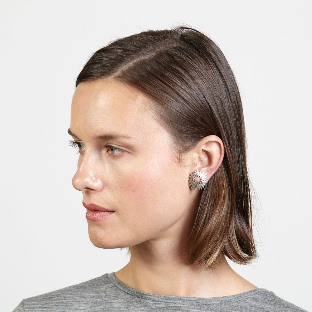 Vintage Star Earrings in Silver