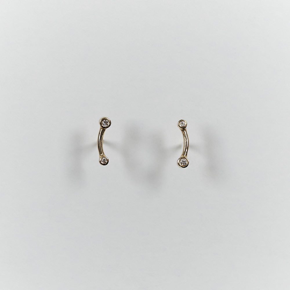 Diamond bar studs