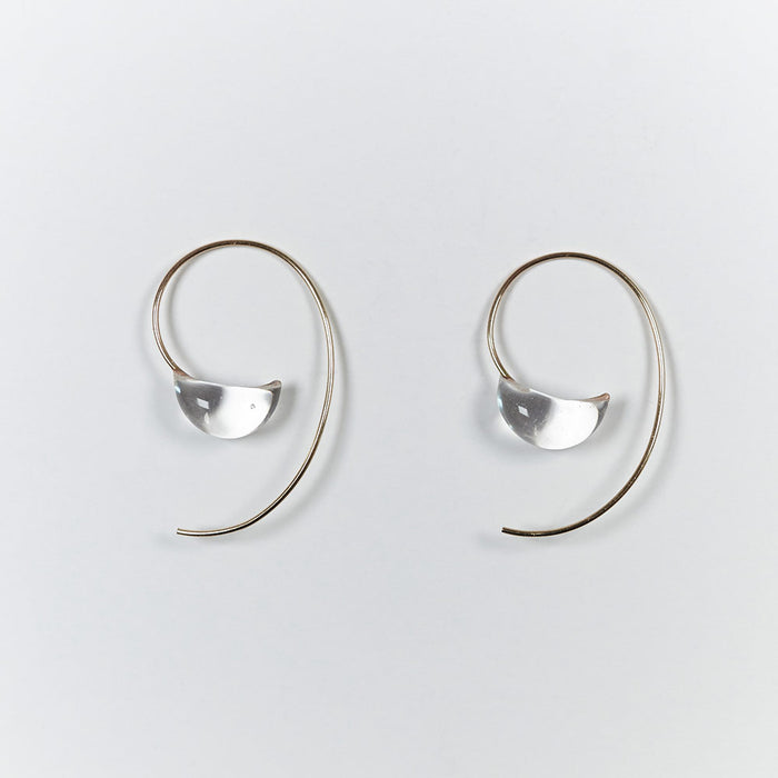 Spiral half hoop earrings