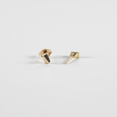 handmade 14K gold multi facet earrings