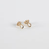 handmade 14K gold loop earrings