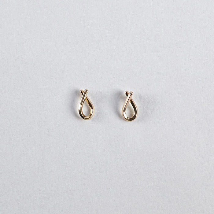 handmade 14K gold loop earrings