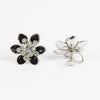 flower mid century enamel earrings Coro