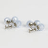 vintage mid century lucite blue pearl earrings